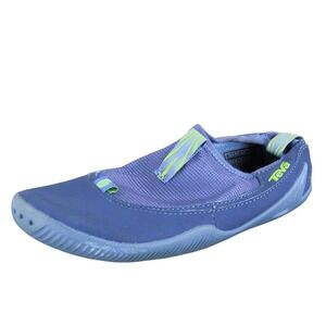 Teva‎ Flat Aqua Sock Girl Y 1 Medium Athletic Purple Synthetic Slip On